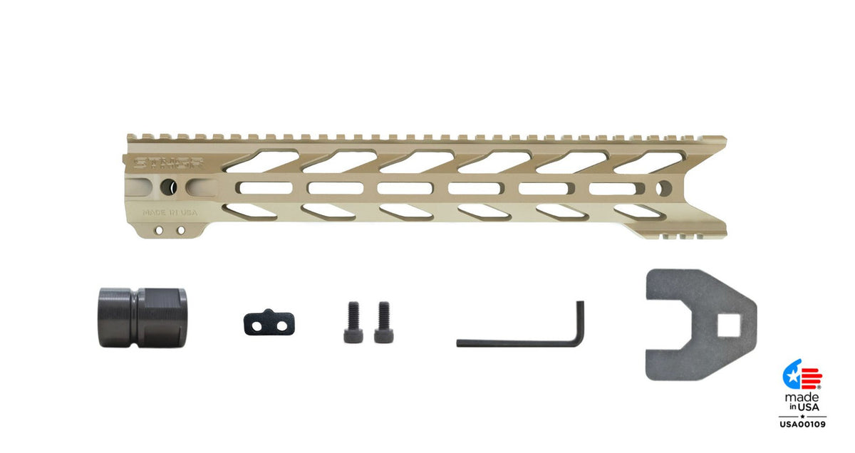 Open Box Return - STNGR HWK® Free Float AR-15 Handguard - M-LOK - Flat-dark-earth,