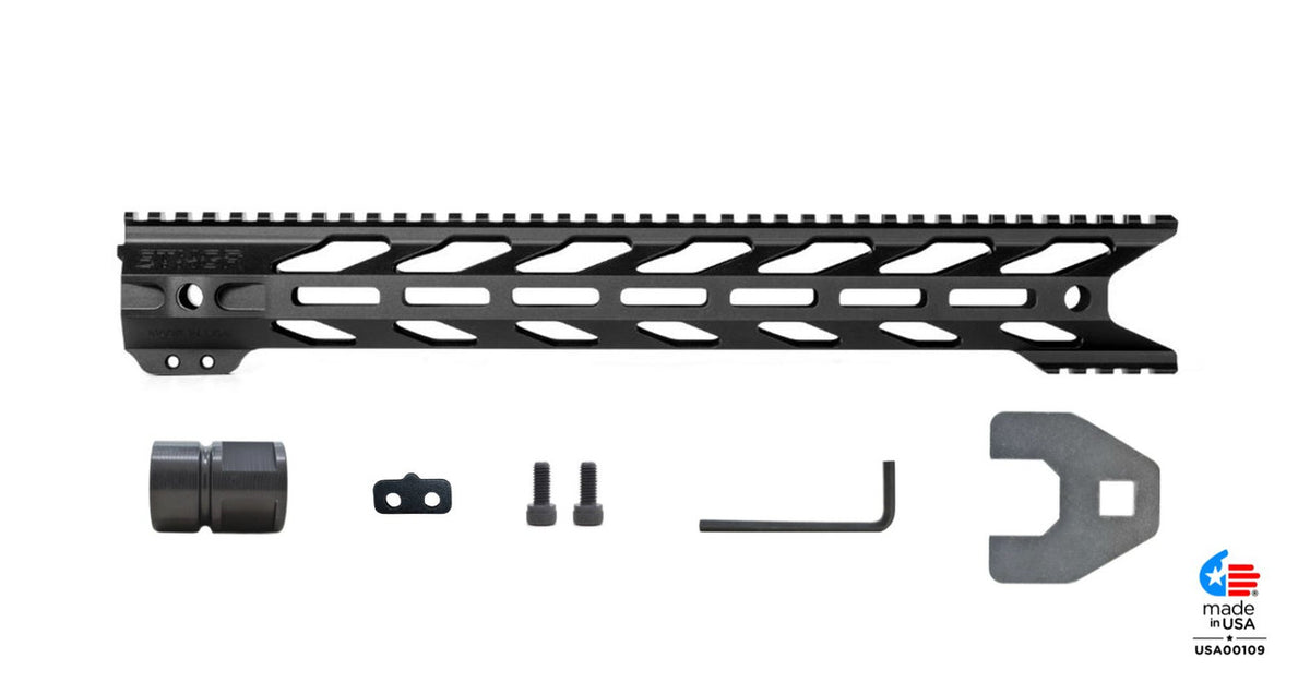 Open Box Return - STNGR HWK® Free Float AR-15 Handguard - M-LOK - 4 Lengths Available - Black, 15-inch