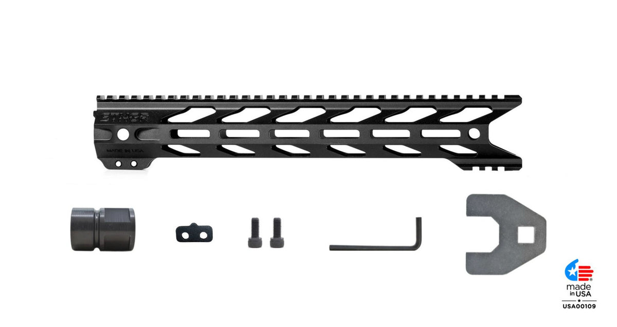 Open Box Return - STNGR HWK® Free Float AR-15 Handguard - M-LOK - 4 Lengths Available - Black, 13-5-inch