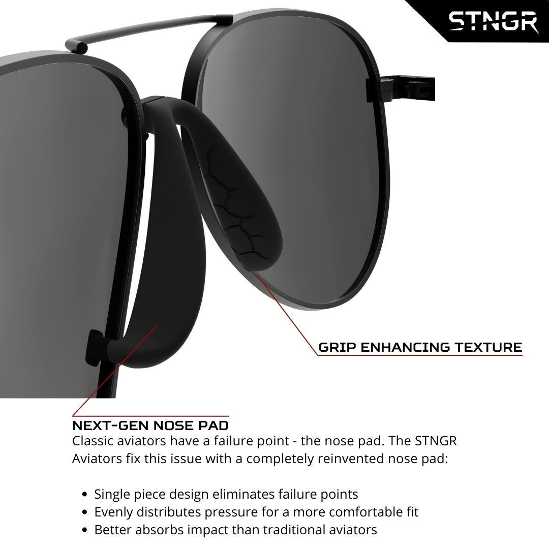 STNGR Aviator Model Lifestyle Sunglasses