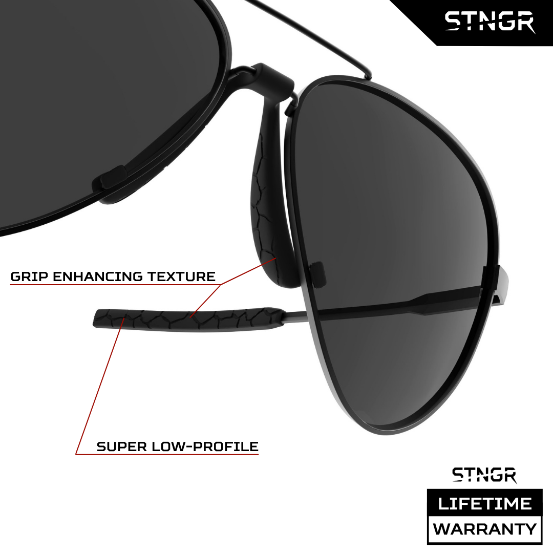 STNGR Aviator Model Lifestyle Sunglasses