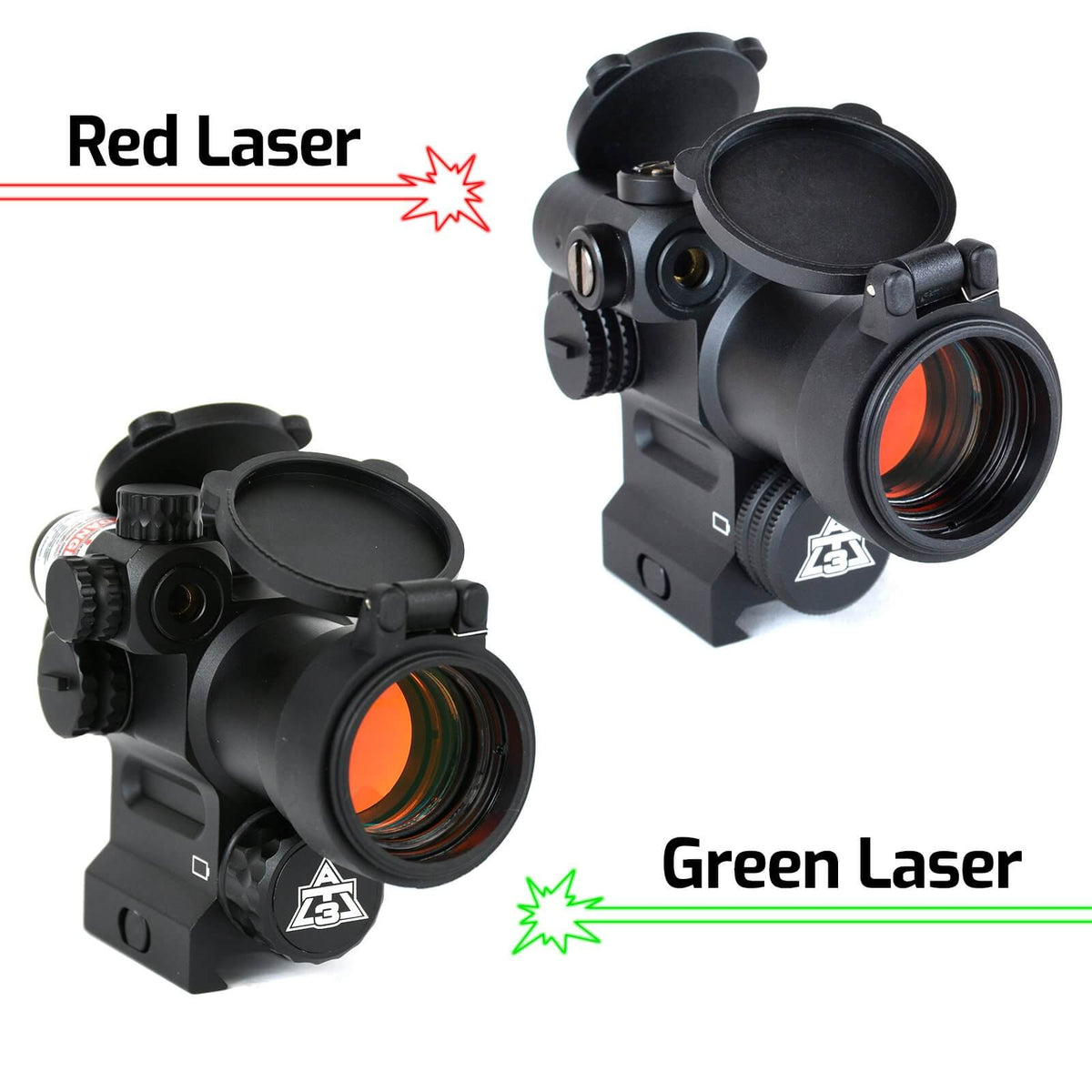 OPEN BOX RETURN - AT3™ LEOS™ Red Dot Sight with Integrated Laser Sight & Riser