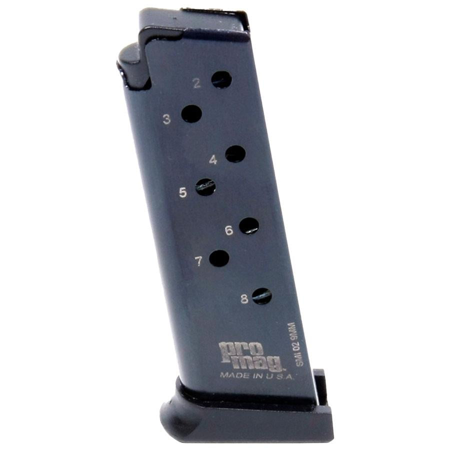 PROMAG S & W 908, 3913, 3914 & 3953 SERIES 9MM 8RD BLUE STEEL MAGAZINE