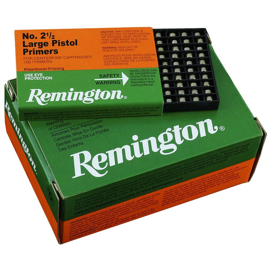 REMINGTON PRIMER 2-1/2 LARGE PISTOL 1000/CT