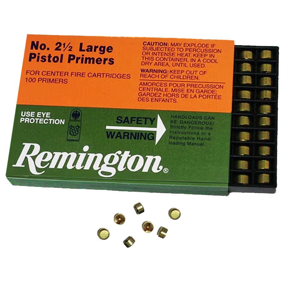 REMINGTON PRIMER 2-1/2 LARGE PISTOL 1000/CT