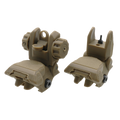Low Profile Polymer Flip up Front & Rear Sight - TAN