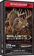 BC-8 Winchester .270 Ammunition, 130 Grain, Box of 20, BALLISTIC SILVERTIP