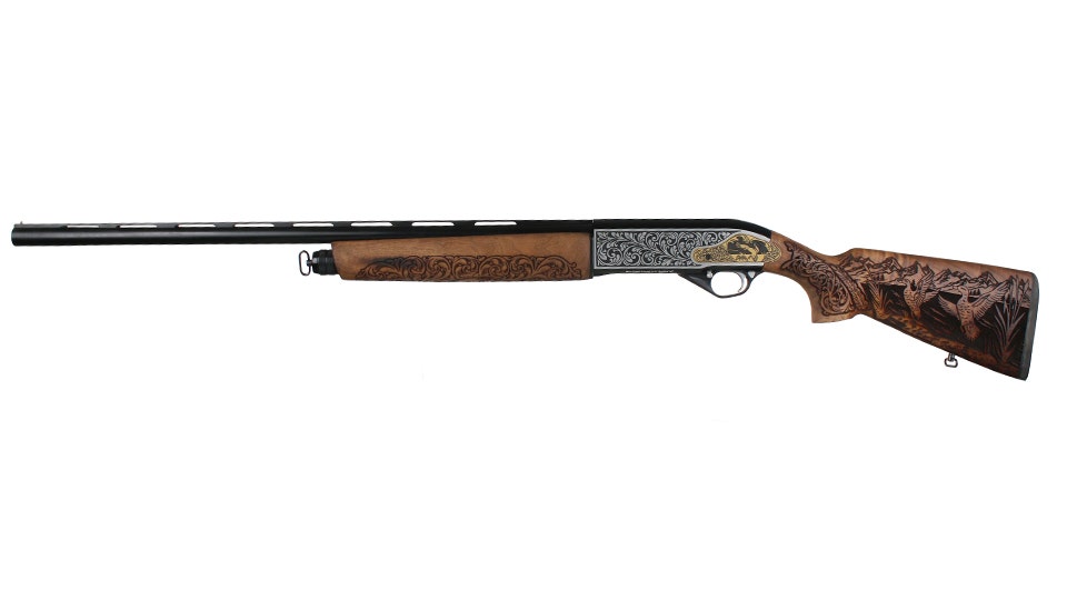 SEMI AUTOMATIC 12 Gauge SHOTGUN Circassian Walnut, 28" 4140 Drilled Steel Barrel, 5 + 1 Magazine Capacity