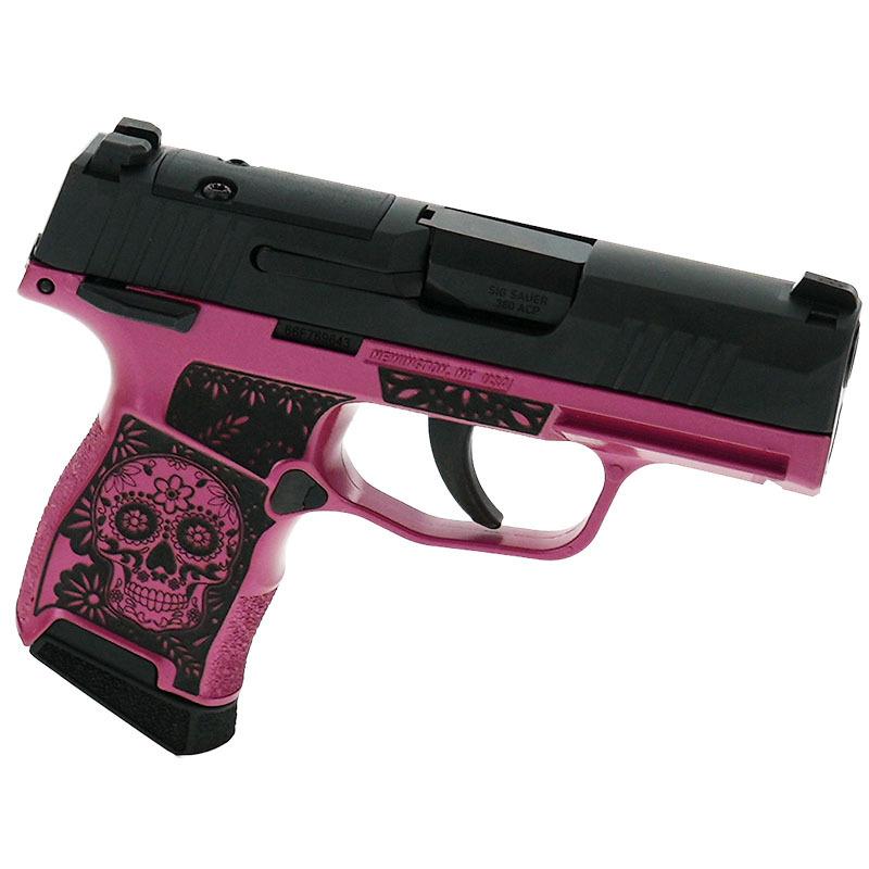 Sig P365-380-BSS-MS Nitron Pistol Sugar Skull Sig Pink Medusa