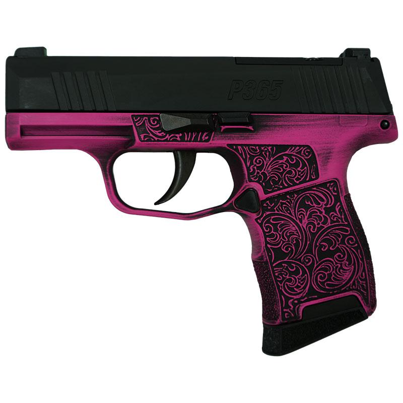 SIG P365, 9MM, 3.1IN, STRIKER, X-RAY 3, 10RD, OPTIC READY, FILIGREE