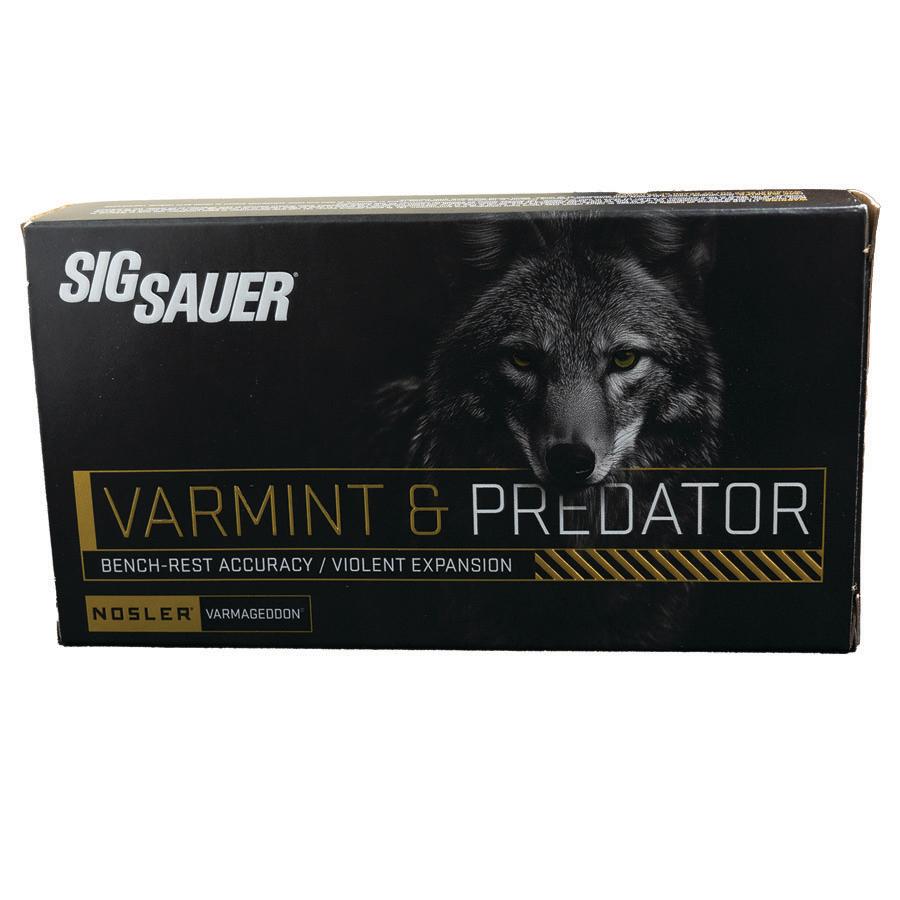 SIG AMMO 22-250 REM 55GR VARMINT & PREDATOR VARMAGEDDON BOX/20