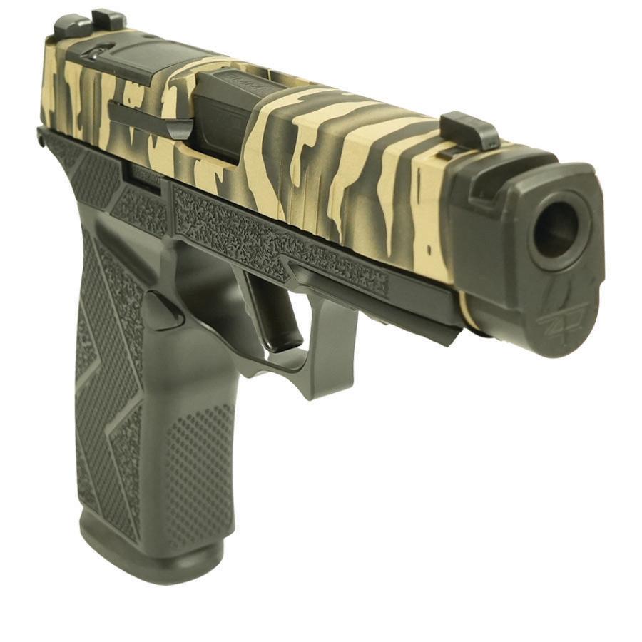 SIG P365 XMACRO TACOPS 9MM 3.7 (4)17rd Stl Mags-Tiger Stripe Blk Thrdls Bl
