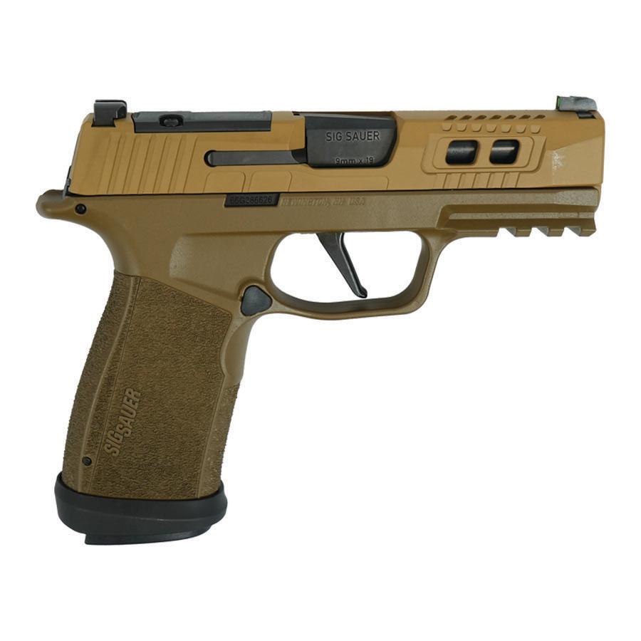 SIG P365 XMACRO TACOPS 9MM 3.7 Brl - (4) 17rd Steel Mags-2 Tone Brown TB