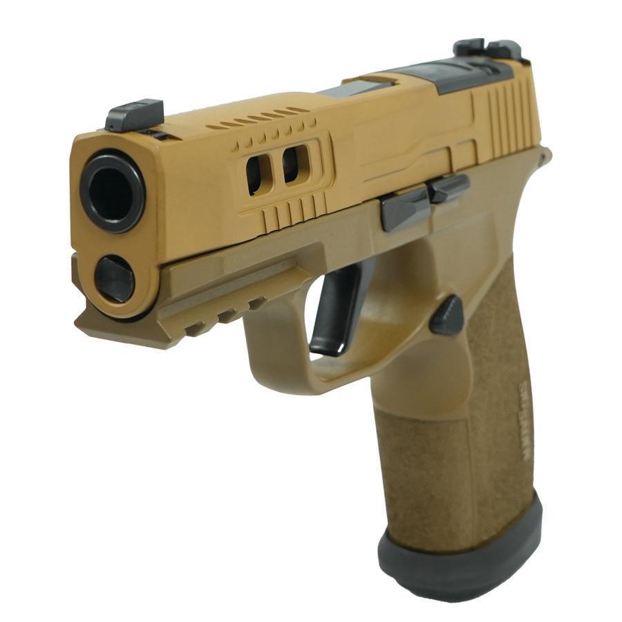 SIG P365 XMACRO TACOPS 9MM 3.7 Brl - (4) 17rd Steel Mags-2 Tone Brown TB