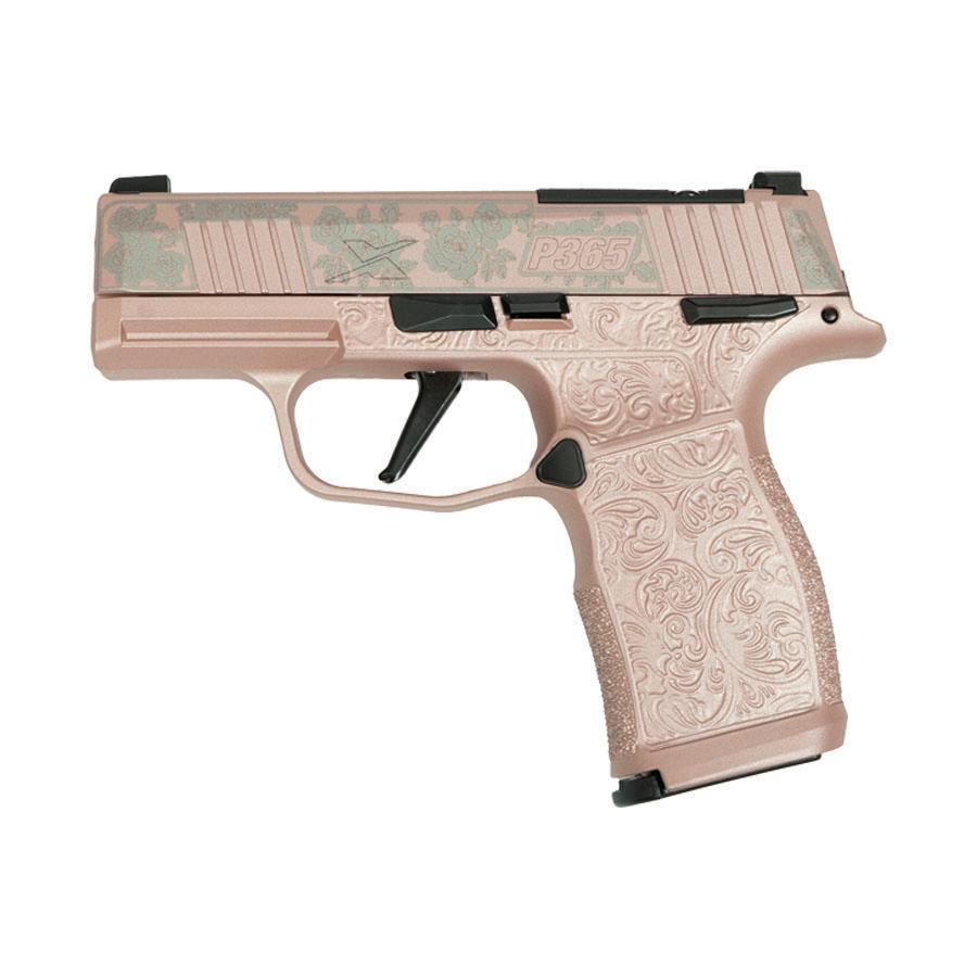 P365X, 9mm, 3.1in, X-Grip, Manual Safety, Nitron, 2-12rnd Full Rose Gold