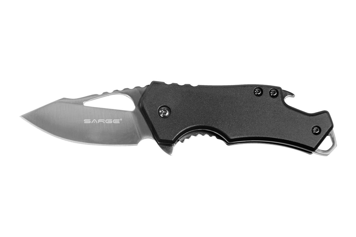 SARGE BLACK FUSE-KNIFE & BOTTLE OPENER 2.375 BLADE