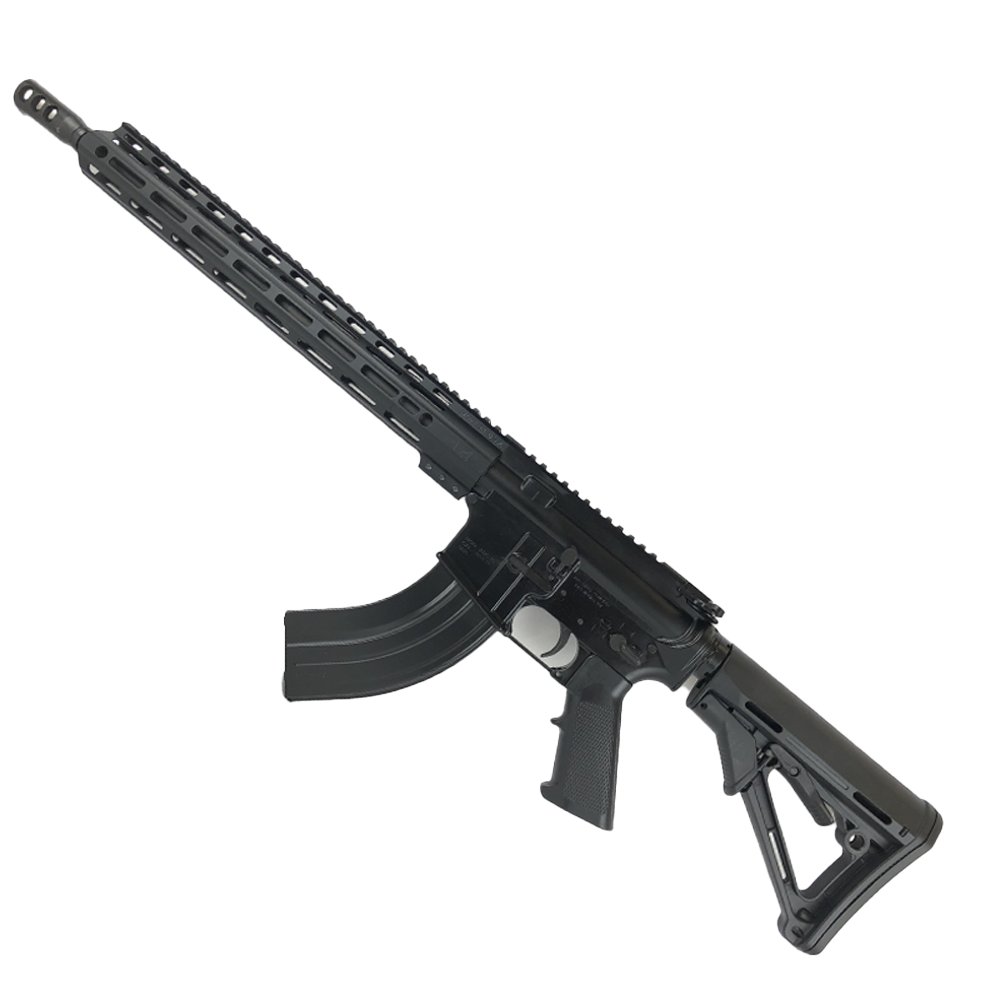 American Built Custom Semi Auto AR-15 7.62X39 MM Rifle 16" Barrel Adjustable Stock 15" Custom M-LOK Handguard