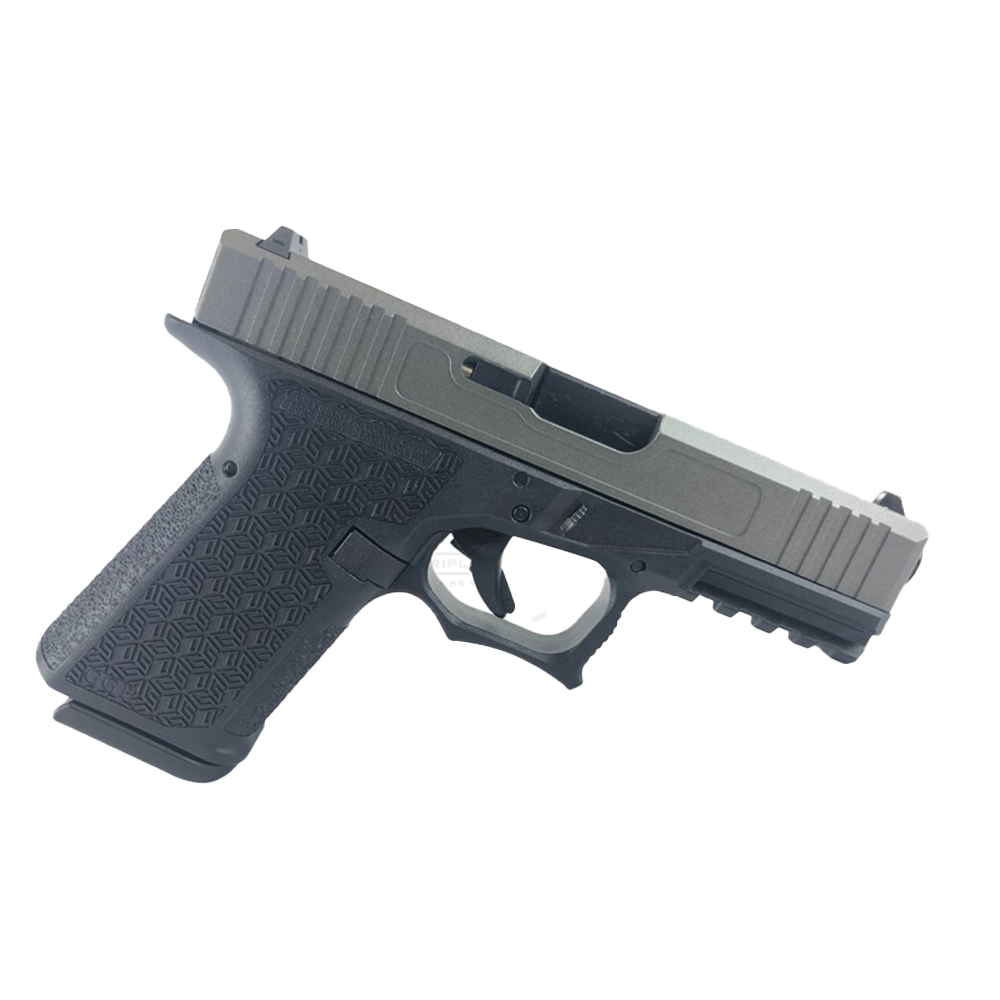 Custom 9mm Pistol G19 Style GGP Frame w/ USP Custom Cerakote Tungsten Slide - 15 Rd.
