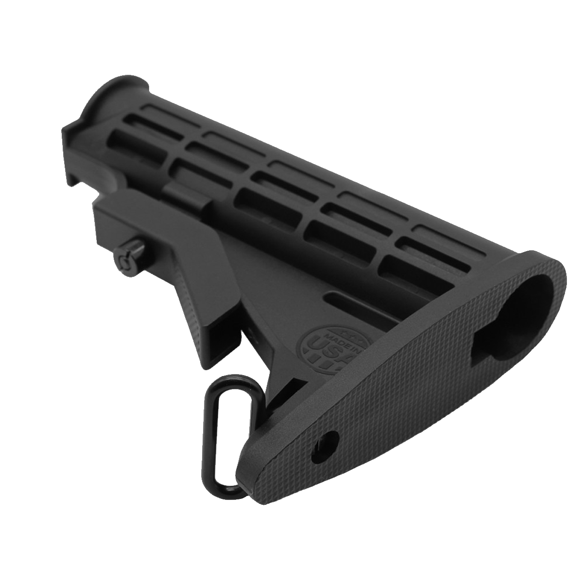 AR-15 6 Position Adjustable Mil Spec M4 Stock -Black