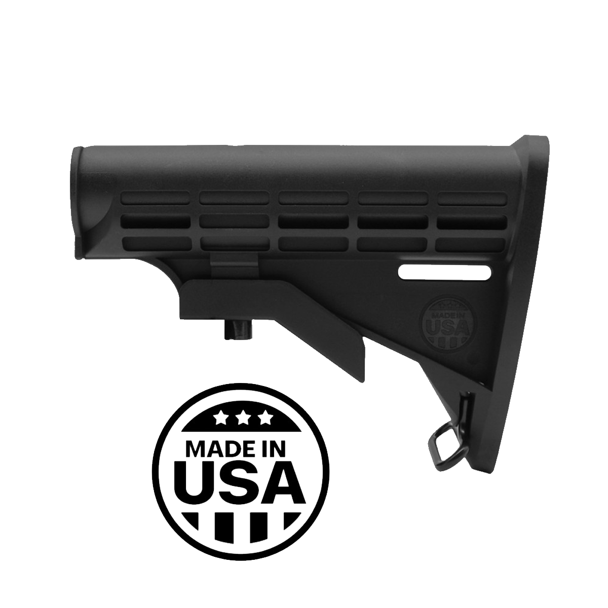 AR-15 6 Position Adjustable Mil Spec M4 Stock -Black
