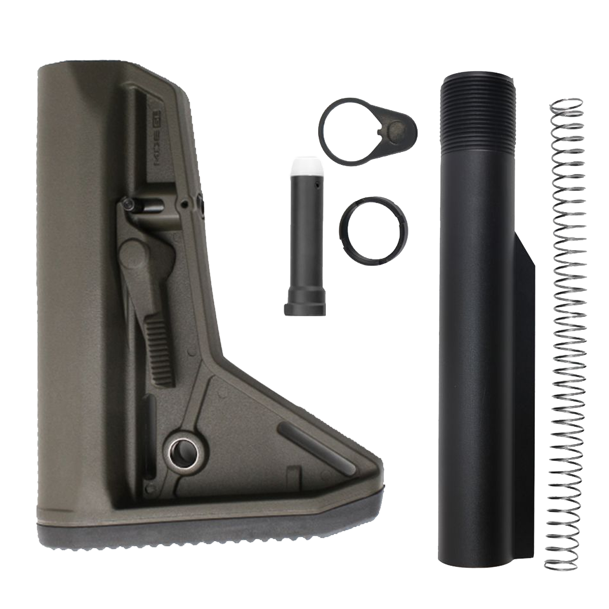 AR-15 Magpul MOE SL Mil-Spec Stock Kit with 6 Position Buffer Tube Assembly - ODG