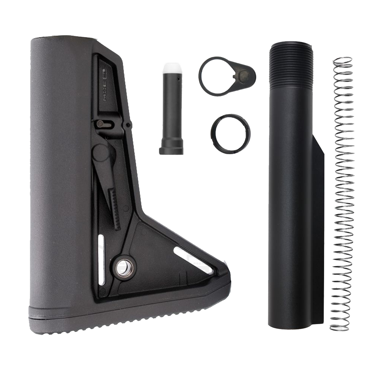 AR-15 Magpul MOE SL Mil-Spec Stock Kit with 6 Position Buffer Tube Assembly - Black