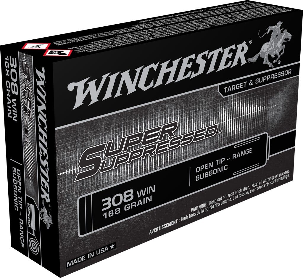 Winchester Super Suppressed .308 Winchester 168 Grain Subsonic Ammo-20 Rounds