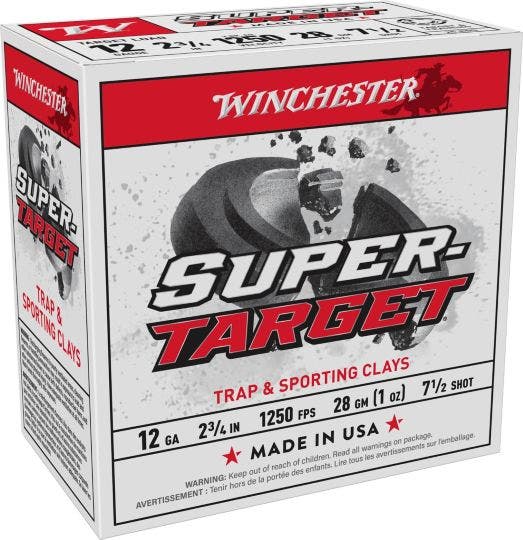 Winchester 12 Gauge Ammunition Box of 25, 7.5 Shot, TRGT12507