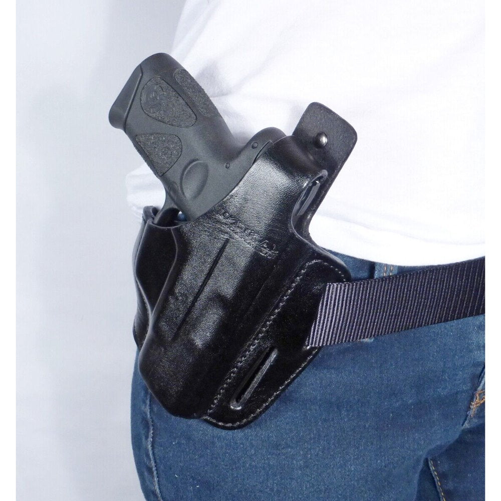 Tactical Scorpion Gear 3 Slot Thumb Break Leather Holster: Fits Glock 48