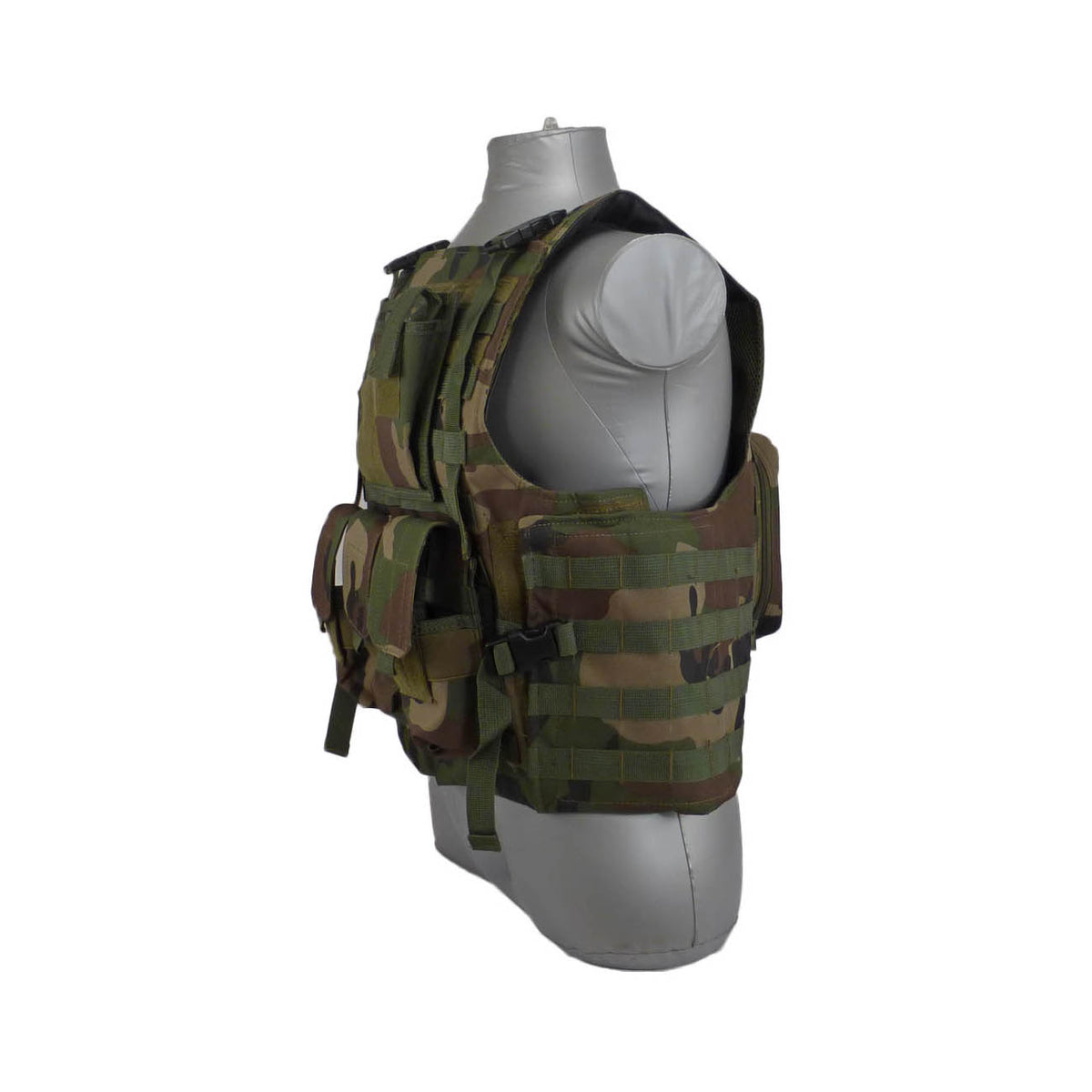 Tactical Scorpion Gear - Bearcat MOLLE Plate Carrier Vest – Woodland