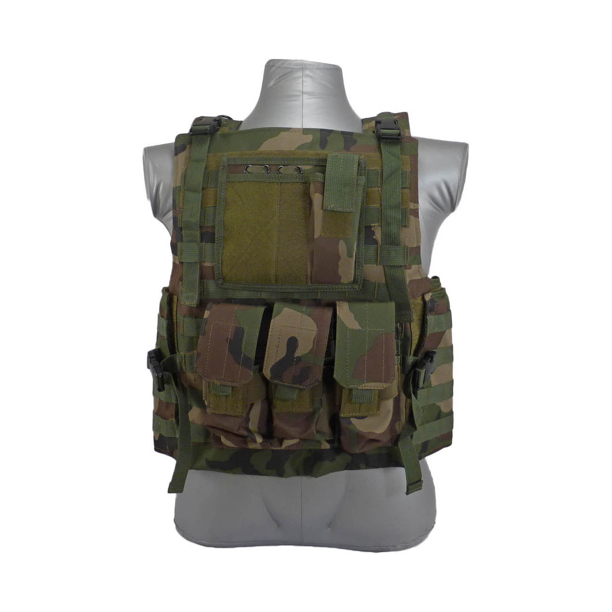 Tactical Scorpion Gear - Bearcat MOLLE Plate Carrier Vest – Woodland