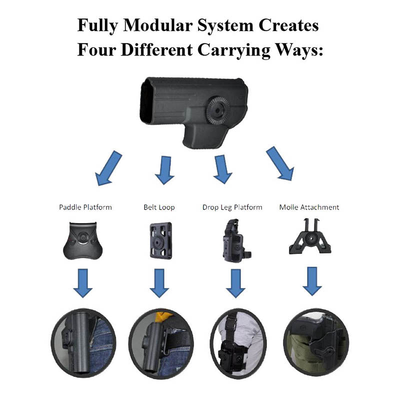 Tactical Scorpion Gear - Convertible Removable Cover Handcuff Polymer Paddle Pouch