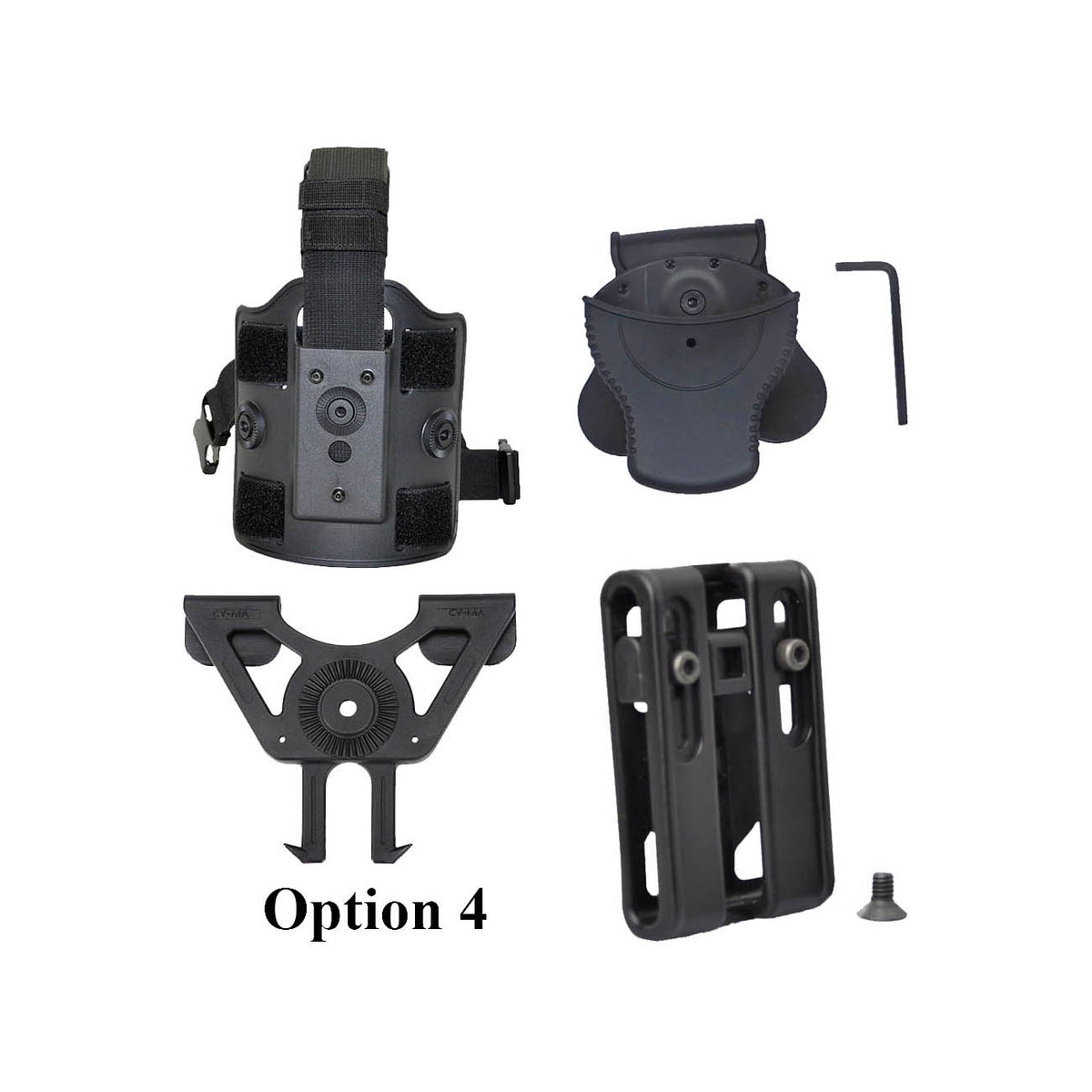 Tactical Scorpion Gear - Convertible Removable Cover Handcuff Polymer Paddle Pouch
