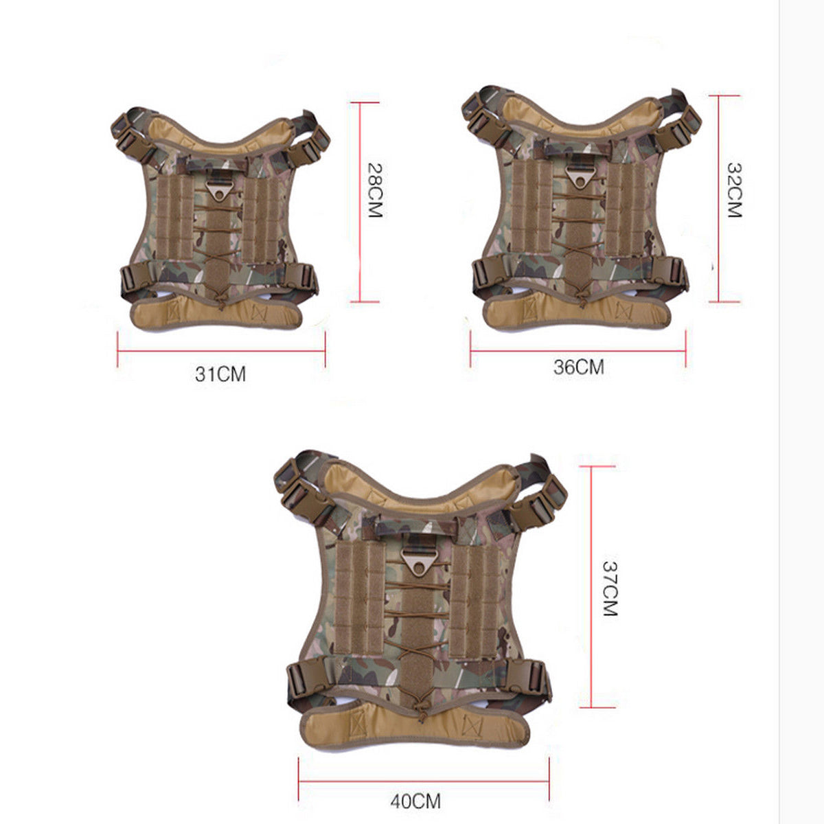 Tactical Scorpion Gear - D4 Dog K9 MOLLE Military Combat Edition Training Vest Harness