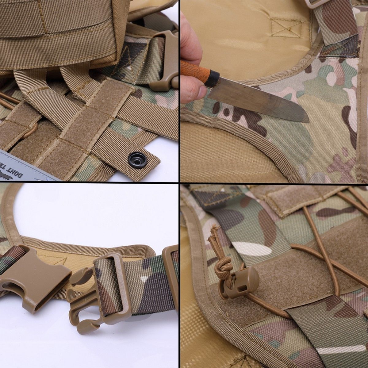 Tactical Scorpion Gear - D4 Dog K9 MOLLE Military Combat Edition Training Vest Harness