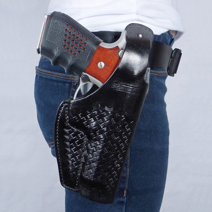 Tactical Scorpion Gear - Duty Holster for Glock 19 23 32 Leather Basketweave