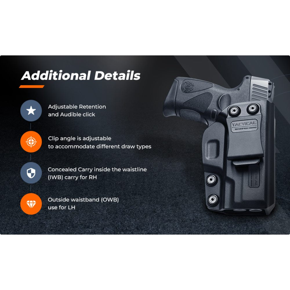 Tactical Scorpion Gear - Fits S&W M&P Shield 40 9mm Conceal IWB Inside Pants Holster