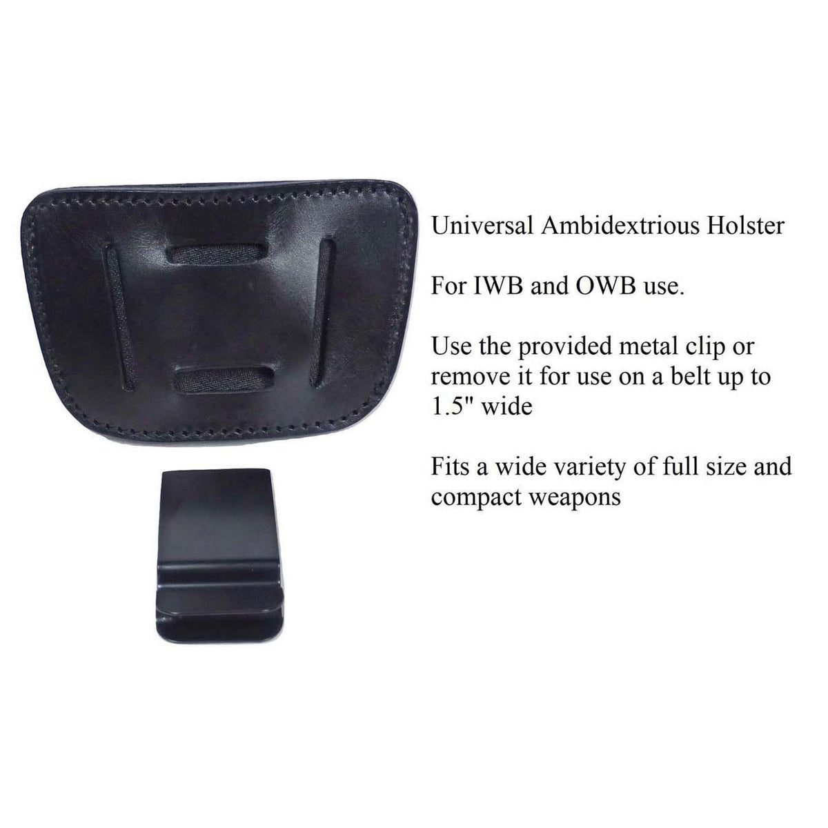 Tactical Scorpion Gear Universal IWB/OWB Holster - Fits Select Glock, 1911-Style, Ruger, Smith & Wesson, and Taurus Models
