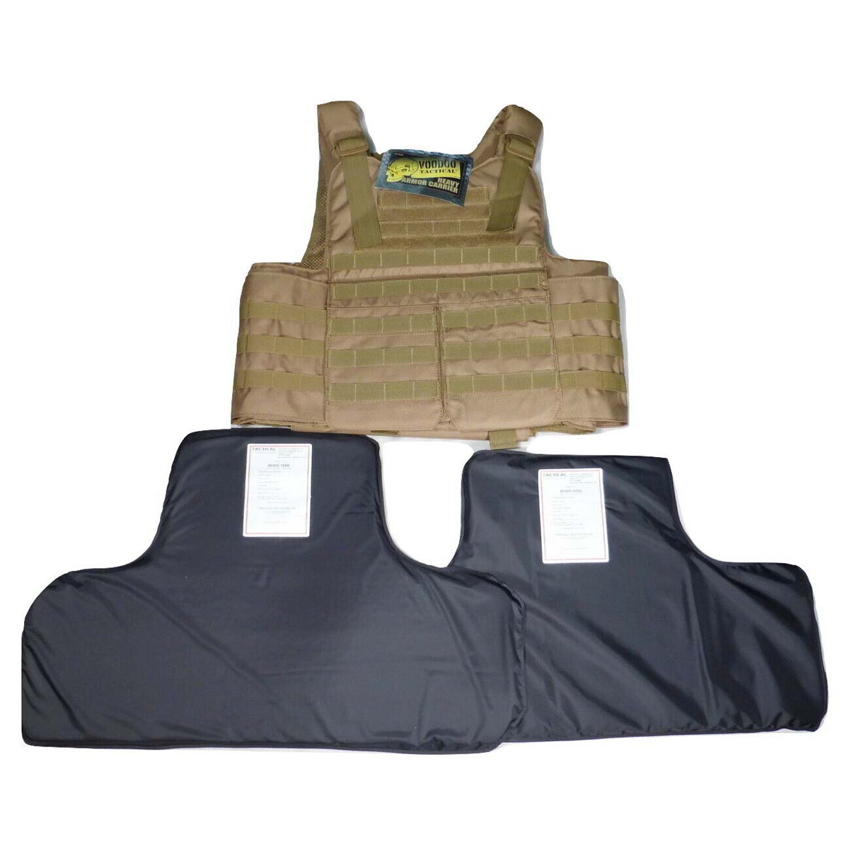 Tactical Scorpion Gear - For Voodoo Tactical 20-9099 Vest Carrier IIIA 3A Soft Body Armor Plate Inserts