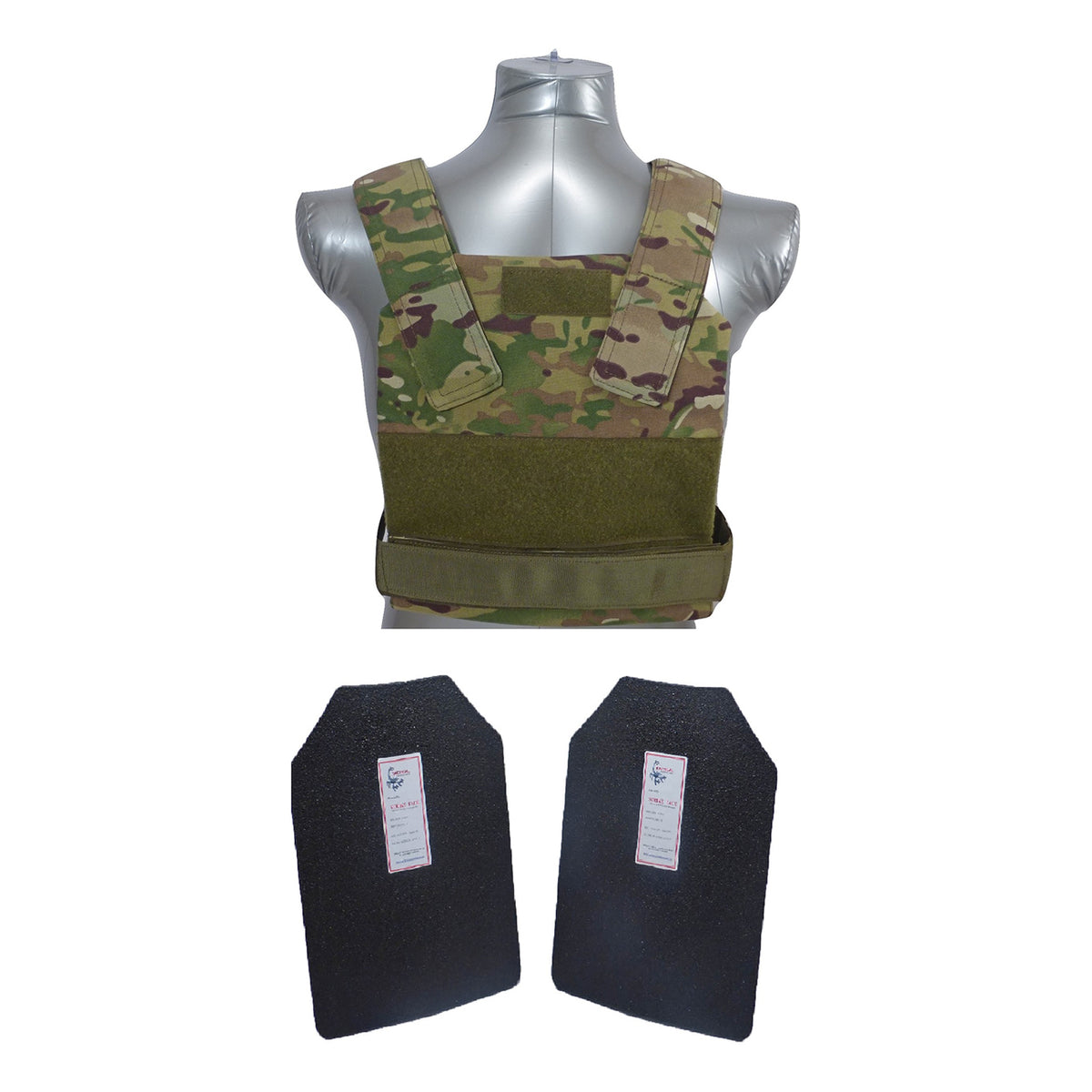 Tactical Scorpion Gear - Level III+ / AR500 Body Armor Concealed 11 x 14 Bobcat Vest – Multicam