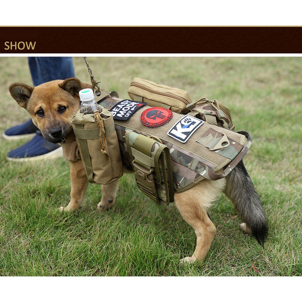 Tactical Scorpion Gear - Level IIIA Dog Body Armor Canine K9 Police Vest Harness D5