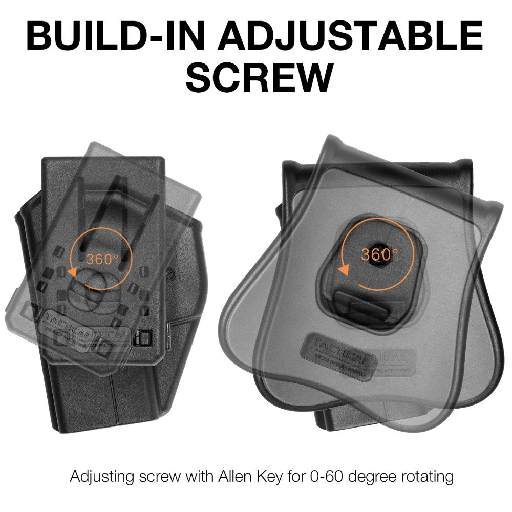 Tactical Scorpion Gear Level II Polymer Paddle LH Holster fits: Glock 43x, 43