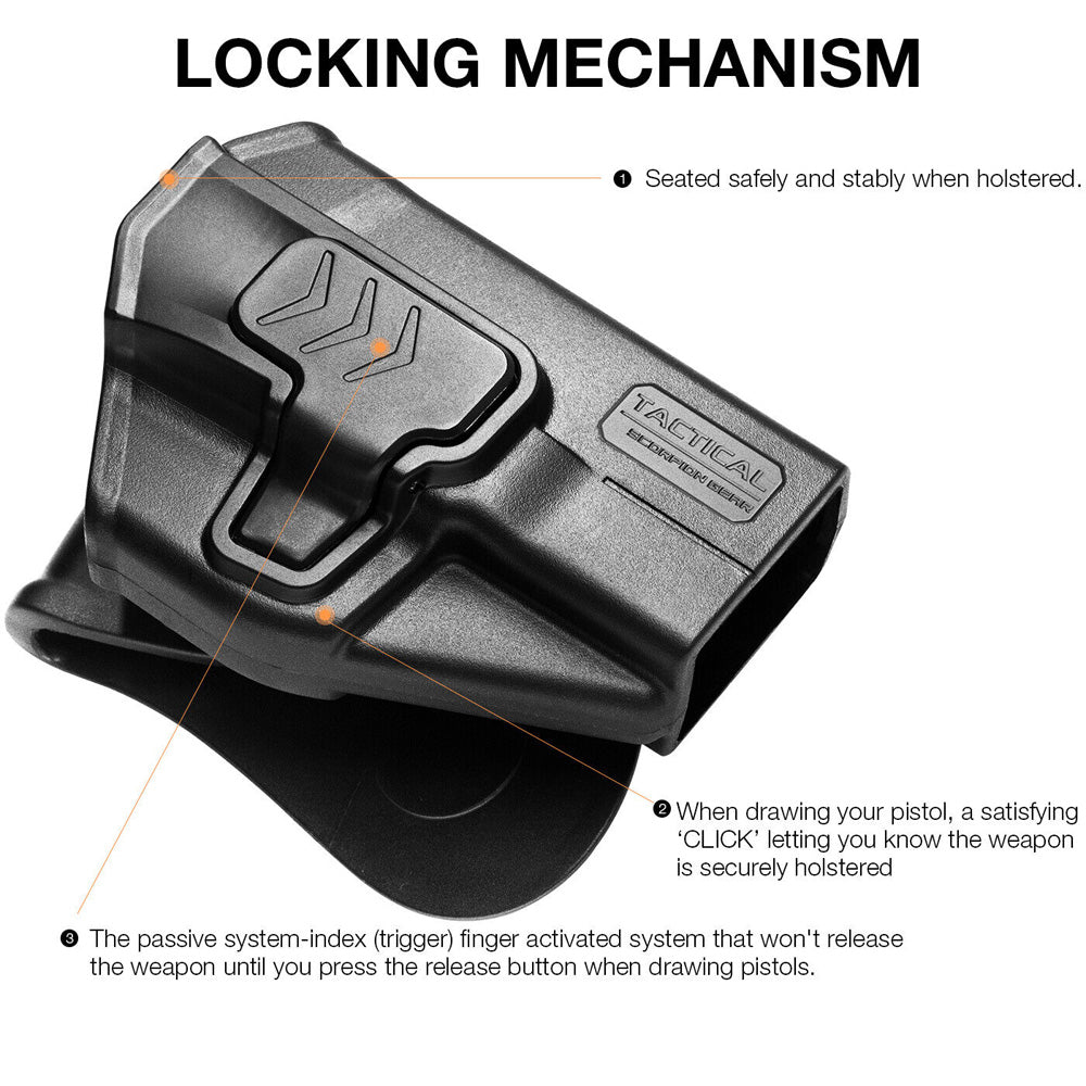 Tactical Scorpion Gear LH Paddle Holster fits: Taurus Millennium G2 PT111 PT132 PT138 PT140 G2c G3c