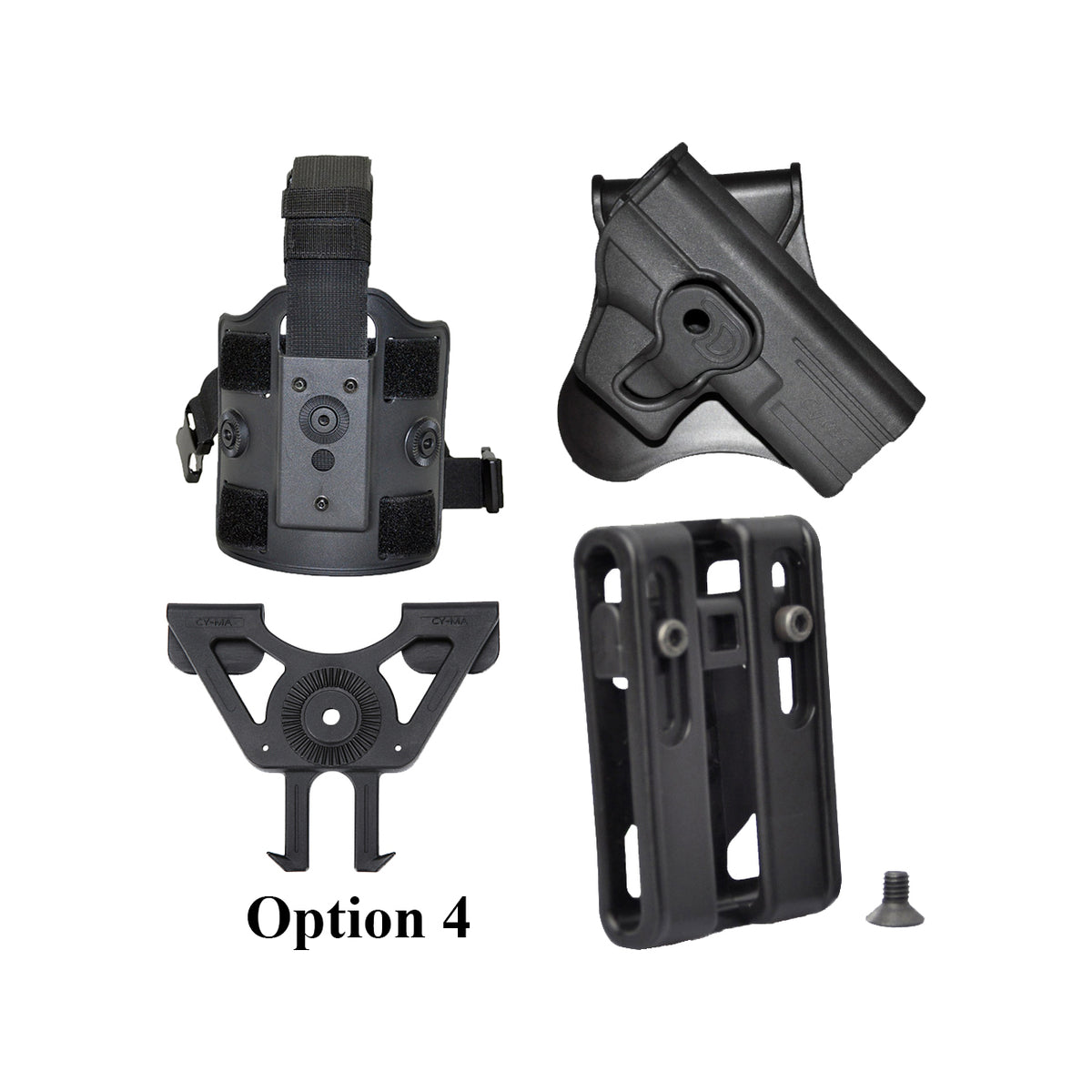 Tactical Scorpion Gear - Ruger LC9 With Crimson Laser Modular Level II Retention Polymer Paddle Holster