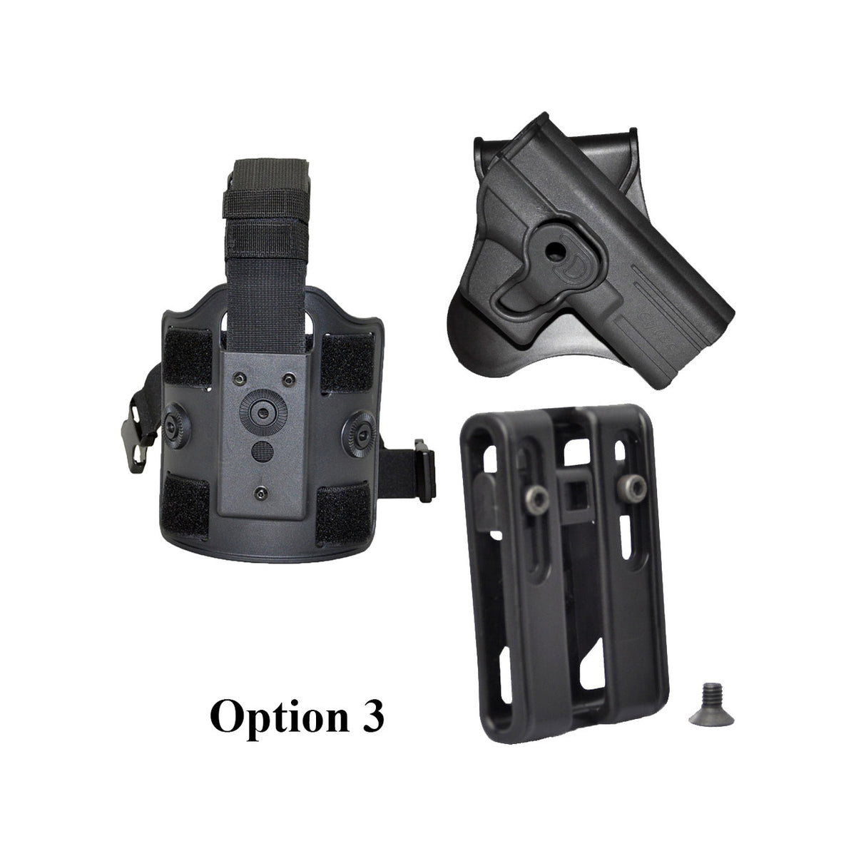 Tactical Scorpion Gear - Ruger LC9 With Crimson Laser Modular Level II Retention Polymer Paddle Holster