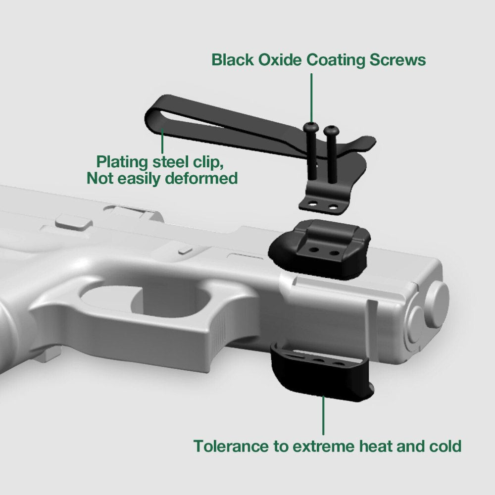 Tactical Scorpion Universal Rail Gun Clip, Low Profile Concealed Carry Gun Clip