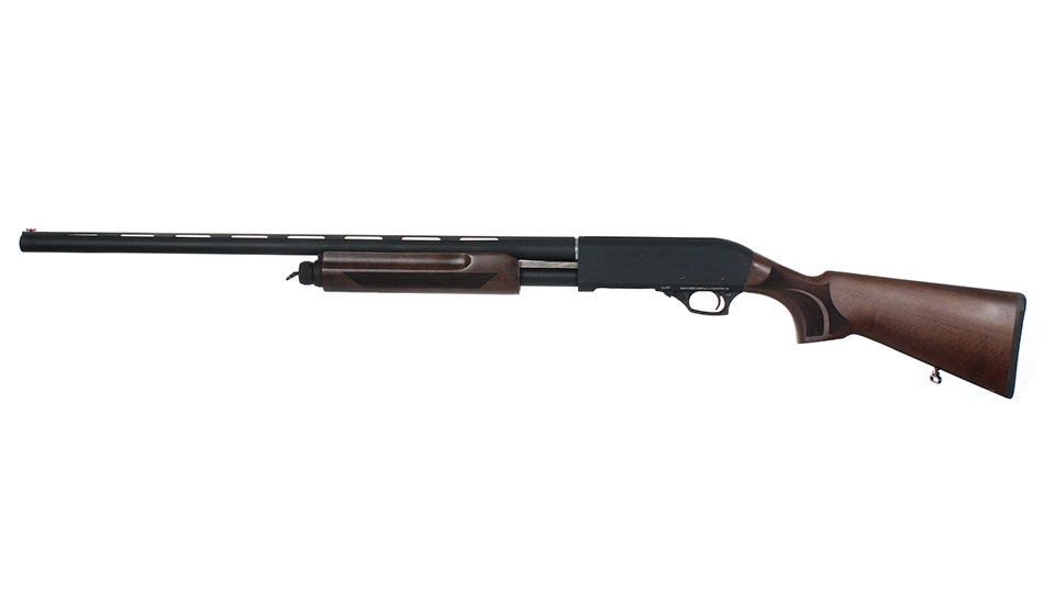 PUMP ACTION 12 Gauge SHOTGUN Turkish Walnut Finish| 28" 4140 Drilled Steel Barrel, 5 + 1 Magazine Capacity