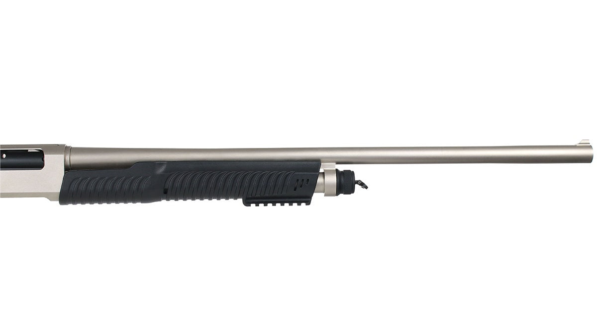 PUMP ACTION 12 Gauge SHOTGUN featuring 26" 4140 Drilled Steel Barrel 5 + 1 Magazine Capacity