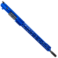 AR10/LR.308 RIFLE UPPER ASSEMBLY 20" BARREL 18" CUSTOM BEVEL CUT M-LOK HANDGUARD - FLAME BLUE