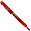 AR10/LR.308 RIFLE UPPER ASSEMBLY 20" BARREL 18" CUSTOM BEVEL CUT M-LOK HANDGUARD - Red